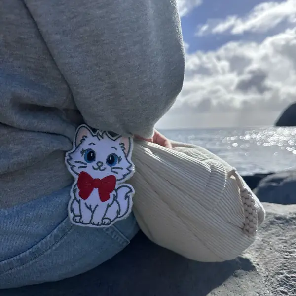 Embroidered bag charm