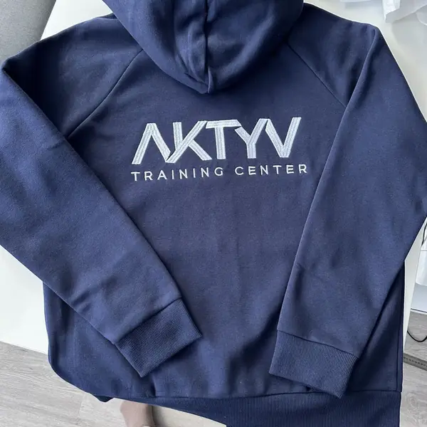 Embroidered hoodie for AKTYV Training Center