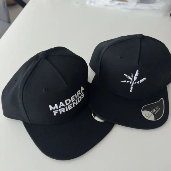 Embroidered caps for the Madeira Friends brand
