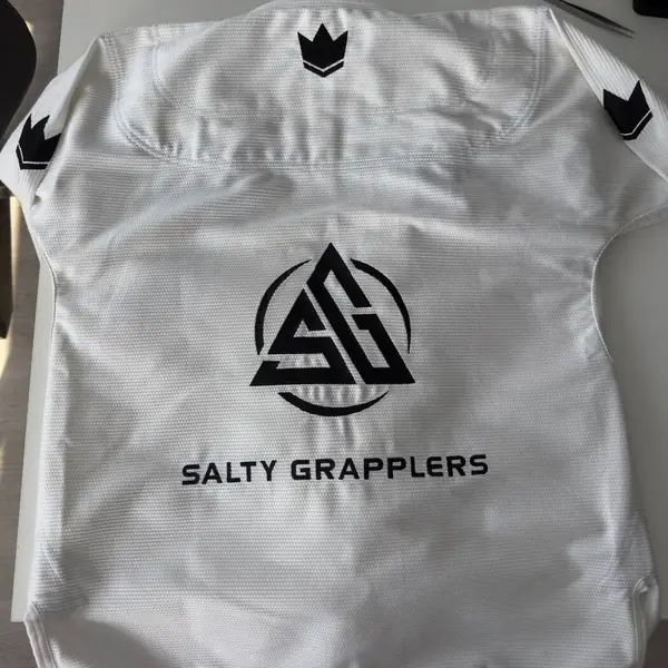 Embroidered jiu-jitsu gi for Salty Grapplers